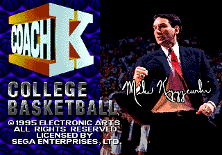 Заставка игры Coach K College Basketball